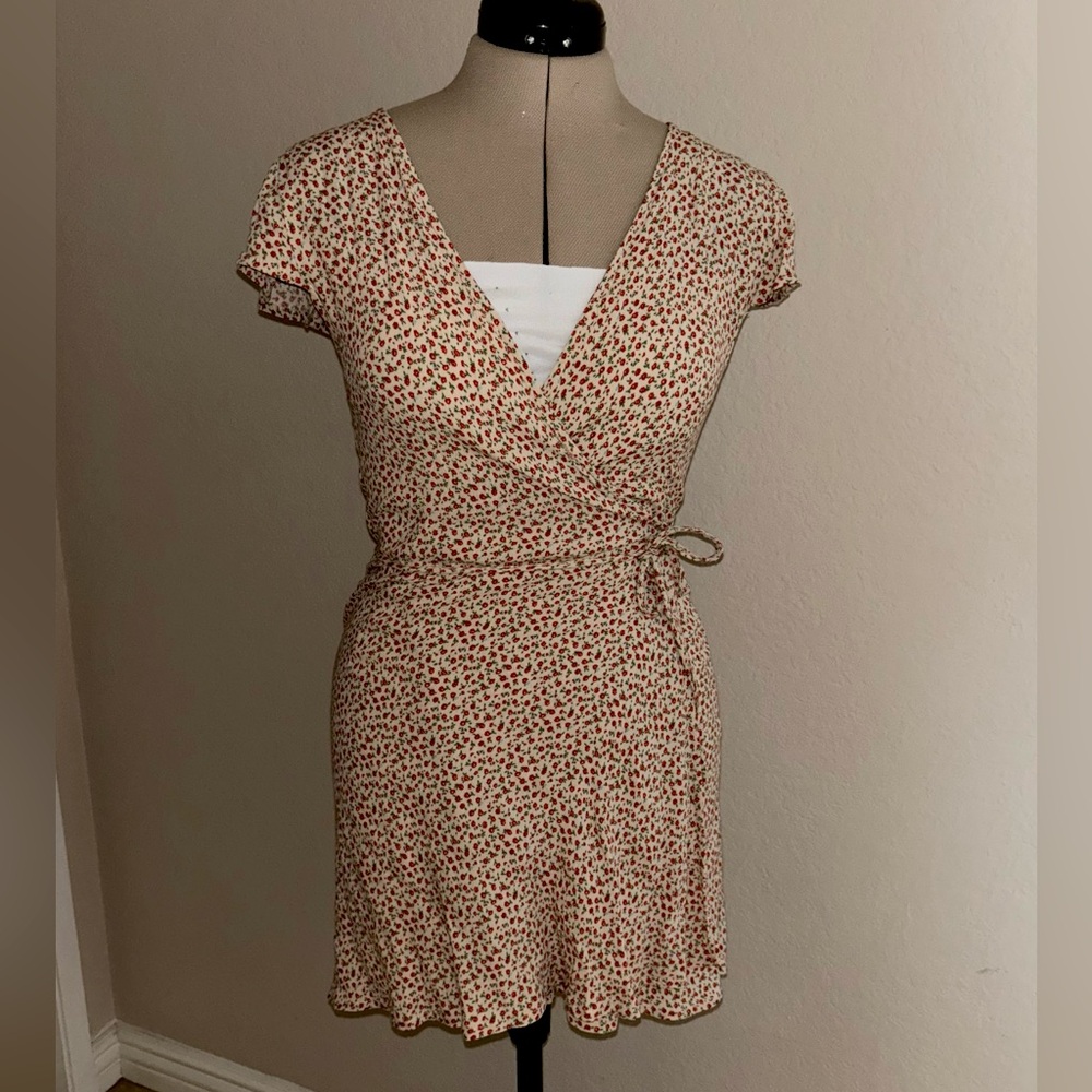 Brandy Melville Floral Wrap Minidress